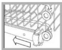 INDESIT DSG 051 - The height of the upper rack should ideally be adjusted WHEN THE RACK IS EMPTY. - 1