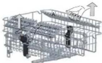 Pelgrim GVW445ONY - Adjusting the height of the upper basket - 1