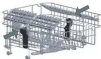 Pelgrim GVW445ONY - Adjusting the height of the upper basket - 2