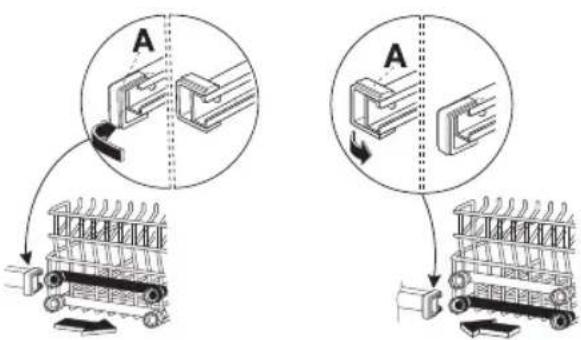 Pelgrim GVW580ONY - Adjustment of the height of the upper basket - 2