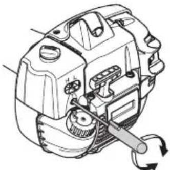 HUSQVARNA 327HDA65X-series - Einstellung der Leerlaufdrehzahl - 1