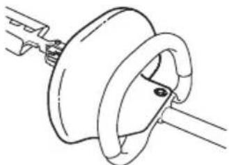 Pure mechanical diagram of a clamping device with no text or symbols