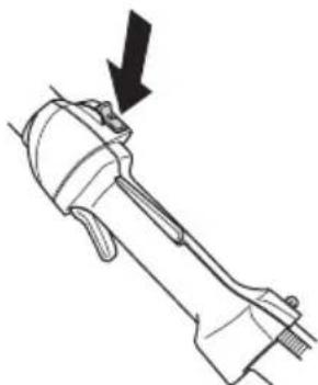Technical line drawing of a mechanical component with an arrow indicating direction (no text or symbols)