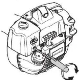 HUSQVARNA 327HE3X-series - Réglage du régime de ralenti - 1