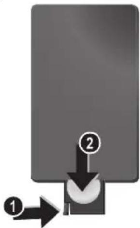 AGFA AF 5086MS - Batterij van de afstandsbediening plaatsen of verwisselen - 1