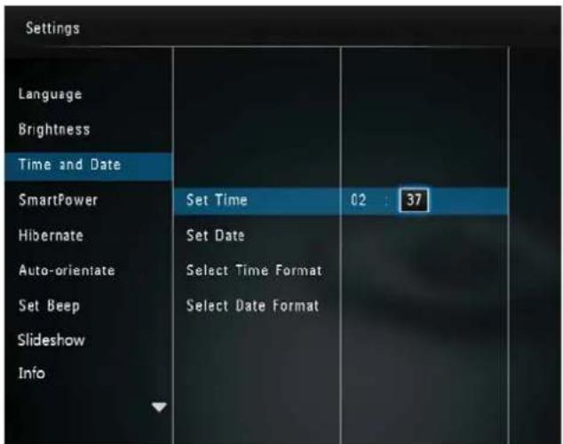 PHILIPS SPF4328 - Set time/date - 3