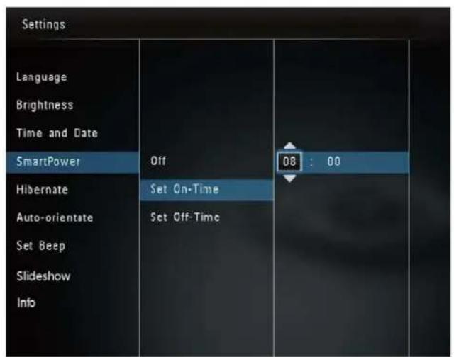 PHILIPS SPF2307 - Move the joystick up/down/right/left to set time, and then press OK. - 1
