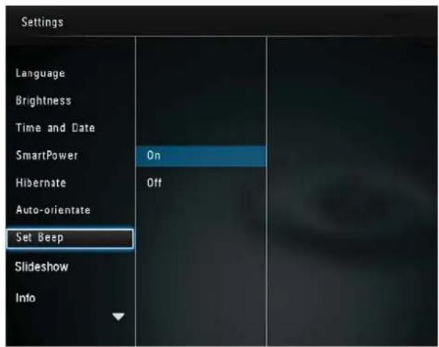 PHILIPS SPF2307 - Turn button sound on/off - 2