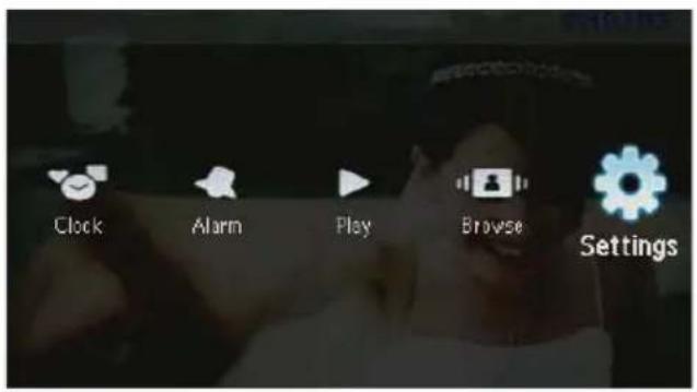 Clock Alarm Play Browse Settings