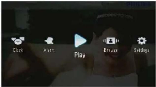 Clock Alarm Play Browse Settings