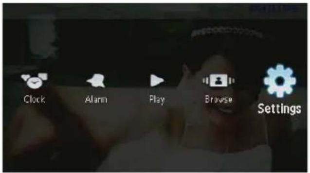 Clock Alarm Play Browse Settings