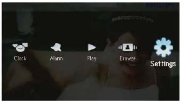 Clock Alarm Play Browse Settings