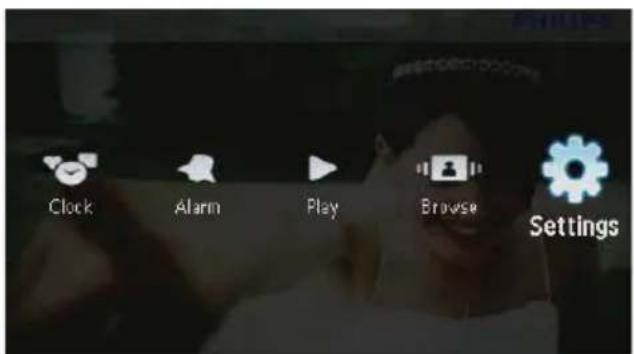 Clock Alarm Play Browse Settings
