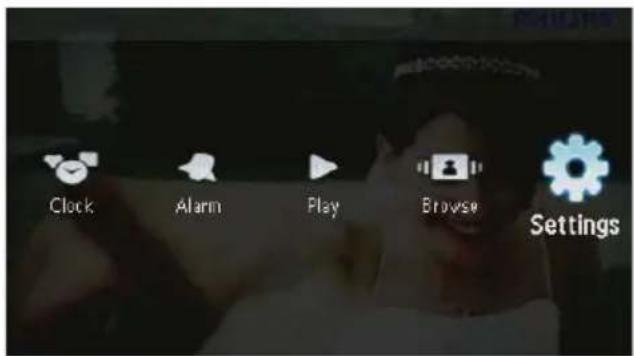 Clock Alarm Play Browse Settings