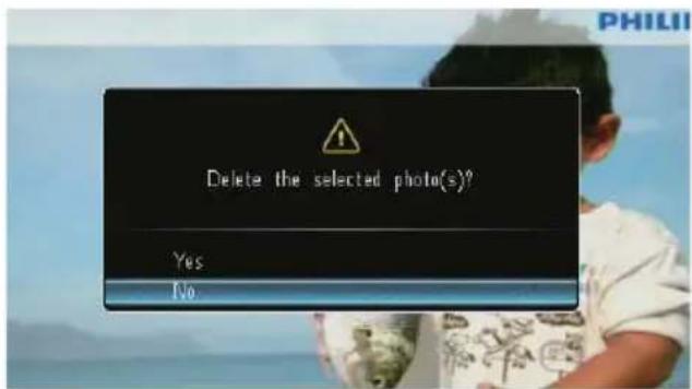 Delete the selected photo(s)? Yes No