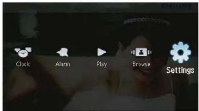Clock Alarm Play Browse Settings