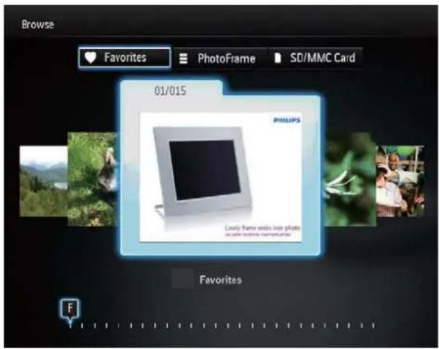 PHILIPS SPF4308 - Navigation dans des albums et des fichiers multimédias et gestion de ces éléments - 1