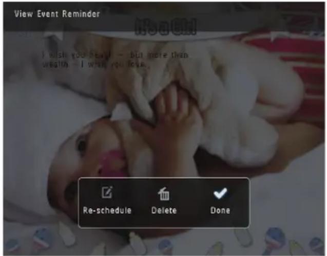 PHILIPS SPH8608 - Sélectionnez un rappel d'événement, puis appuyez sur OK. - 1