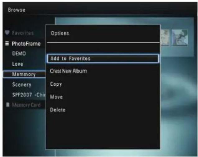 PHILIPS SPH8608 - Menu Album : - 1