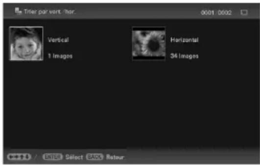 Timer pair vent /tor 0501 0002 Vertical 1 Images Horizontal 34 Images ENTER Select BACK Retour