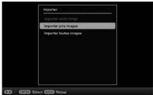 Importer Importer extra images Importer pins images Importer toutes images