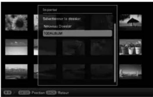 Importer Selectenner le dossier. Nouveau Dossier 100ALBUM