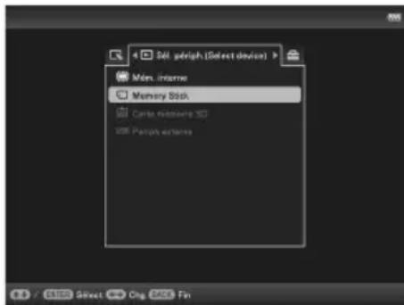 Del. pdirish (Select device) Mains income Memory Stock Carls, memory 3D Perchis externa
