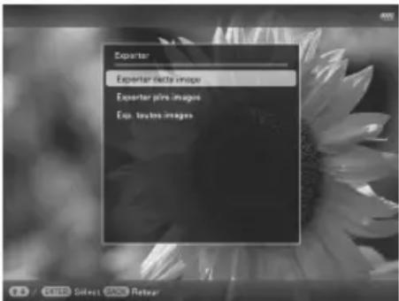 SONY DPF-D830 - Exportation d'une image depuis la mémoire interne - 1