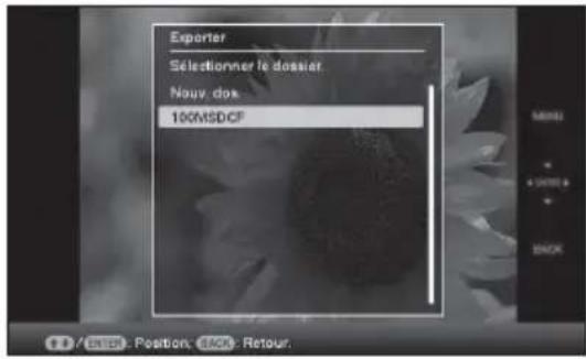 Exporter Selectionner le dossier Nouv. dos 100M5DCF