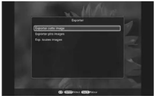 SONY DPF-VR100 - Exportation d'une image depuis la mémoire interne vers une carte mémoire - 1