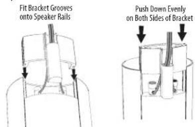 HARMAN KARDON HS 210 - CAUTION: Before making speaker connections, ensure that the receiver is turned off and the receiver's AC cord is unplugged from the receiver and the AC outlet. - 4