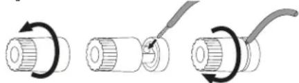 HARMAN KARDON HS 210 - To connect the speaker wire to the terminals on the receiver: - 1