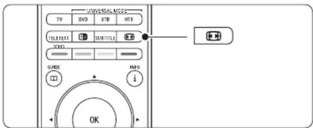 UNIVERSAL MODE TV DVD STB HTS TELETEXT SUBTITLE GND GUIDE INFO OK i