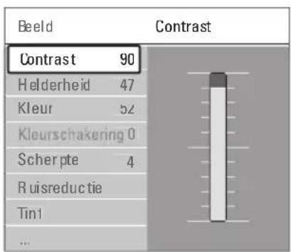 PHILIPS Cineos 32PFL9603H - Gebruik van het menu - 1