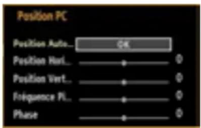 Position PC Position Auto... OK Position Hurl... 0 Position Vert... 0 Frequency Pl... 0 Phase 0