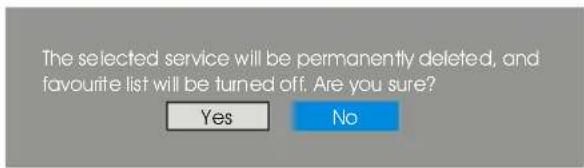 HITACHI 42PD8700C - Deleting the channels in the channel list - 2