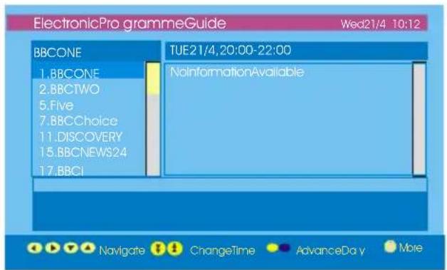 HITACHI 42PD8700C - ELECTRONICPROGRAMME GUIDE(EPG) - 3