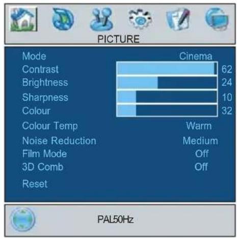 HITACHI 42PD8700C - Picturemenu - 1