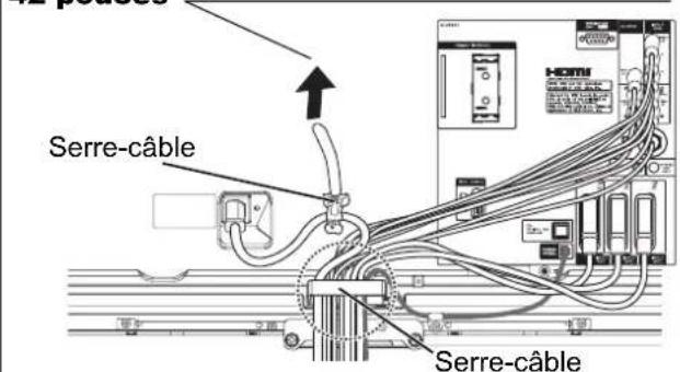 HITACHI P50TP01E - - Comment fixer les câbles - 1