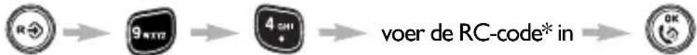 graph LR A["Circle icon"] --> B["9 WTTZ icon"] B --> C["4 SMI icon"] C --> D["voer de RC-code* in"] D --> E["OK"]