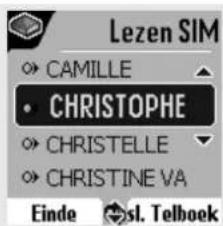 Lezen SIM • CAMILLE • CHRISTOPHE • CHRISTELLE • CHRISTINE VA Einde sl. Telboek
