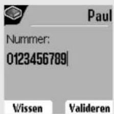 Paul Nummer: 0123456789| Wissen Valideren