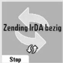 Zending IrDA bezig Stop