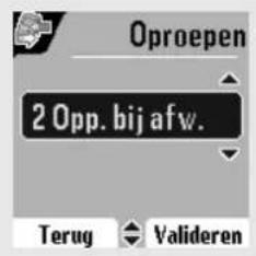 Oproepen 2 Opp. bij afw. Terug Valideren
