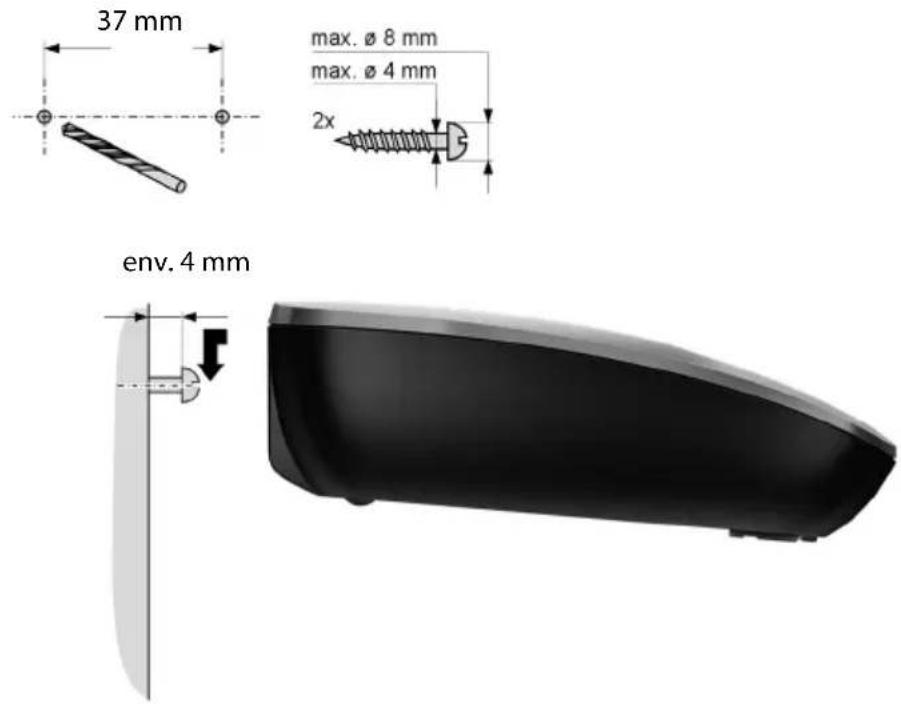37 mm max. Ø 8 mm max. Ø 4 mm 2x env. 4 mm