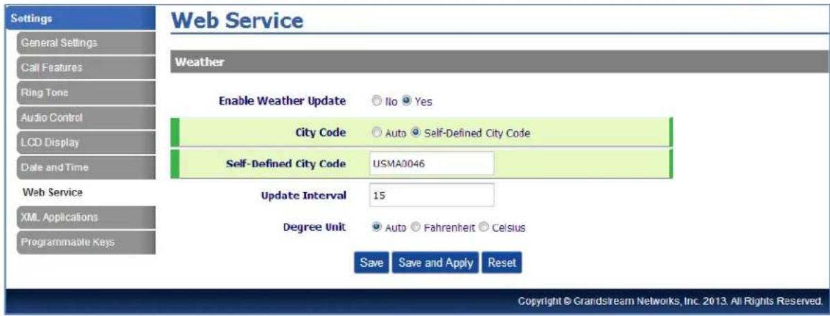 GRANDSTREAM GXP2124 - WEATHER UPDATE - 1
