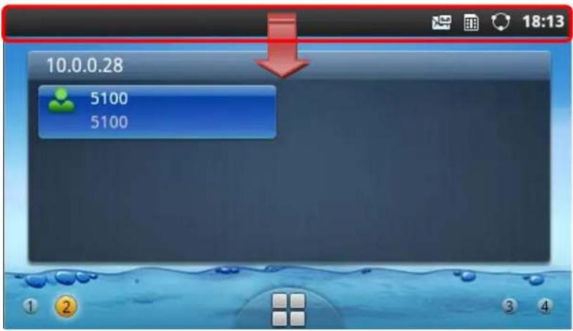 GRANDSTREAM GXP2200 - MANAGING STATUS BAR - 1