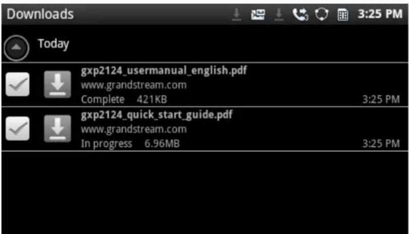 GRANDSTREAM GXP2200 - MANAGING DOWNLOADS - 1