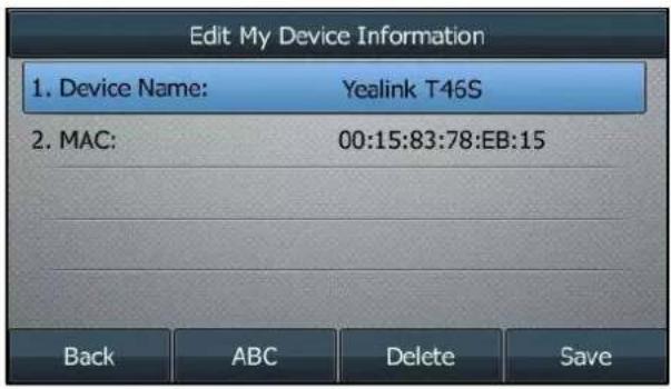 Yealink SIP-T46G - Procedure: - 1