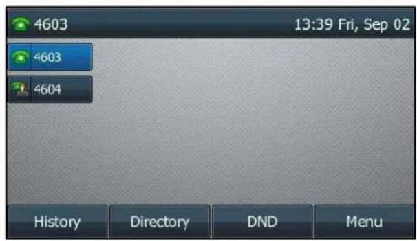 Yealink SIP-T46G - Shared Call Appearance (SCA) - 1